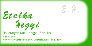 etelka hegyi business card